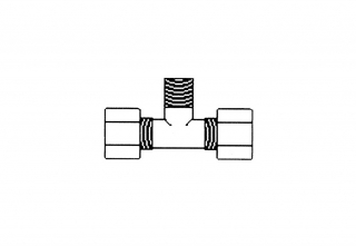 Фитинг JC 60-6-4 Aquapro Тройник трубка 3/8”x1/4” (резьба)