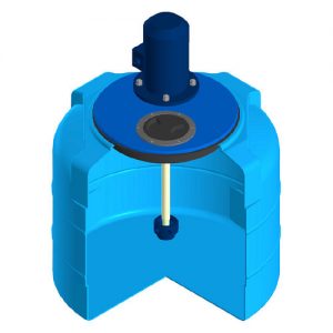 Емкость T 100 синий с турбинной мешалкой (1015х 470х 470)