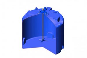 Емкость TR 5000 синий с турбинной мешалкой (1881х 2000х 2000)