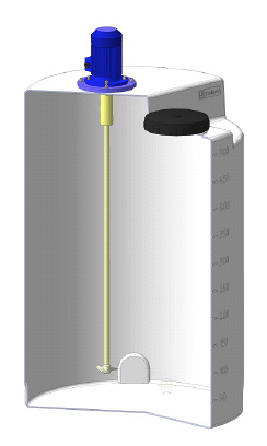 Емкость дозировочная 500 белый с пропеллерной мешалкой (1430х 800х 800)