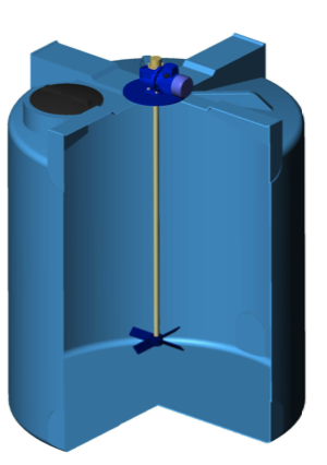 Оборудование для водоочистки (комплектующие) Емкость Т 5000 синий с лопастной мешалкой