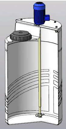 Мешалка пропеллерная для емкости дозировочной 100л с комплектом креплений